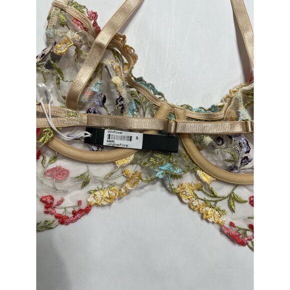 Gooseberry Intimates Wildflower Longline Floral Bra in Floral - Picture 5 of 6